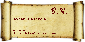 Bohák Melinda névjegykártya