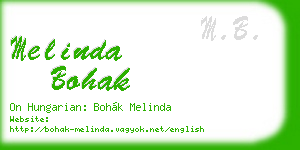melinda bohak business card