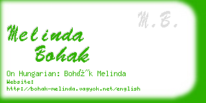 melinda bohak business card